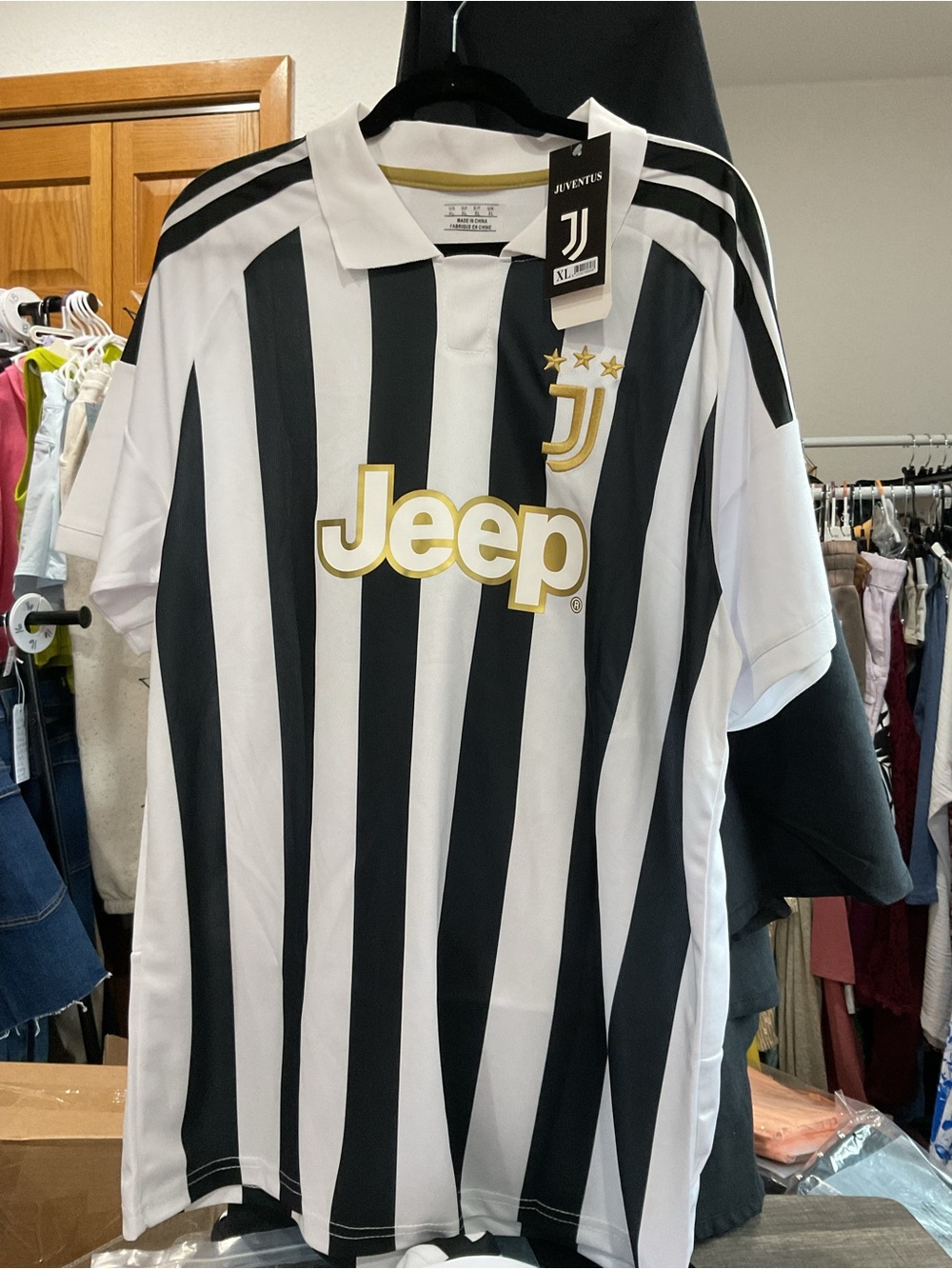 SA341 - Juventus Kenan Yildiz #10 Soccer Jersey Shorts Set NWT Black White